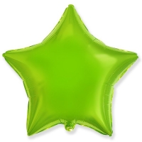Фольгированный шарик без рисунка Звезда LIME GREEN 18&amp;quot;/45см